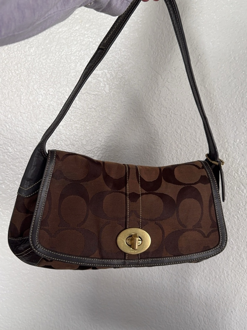 Coach Ergo Chocolate Brown Signature Canvas